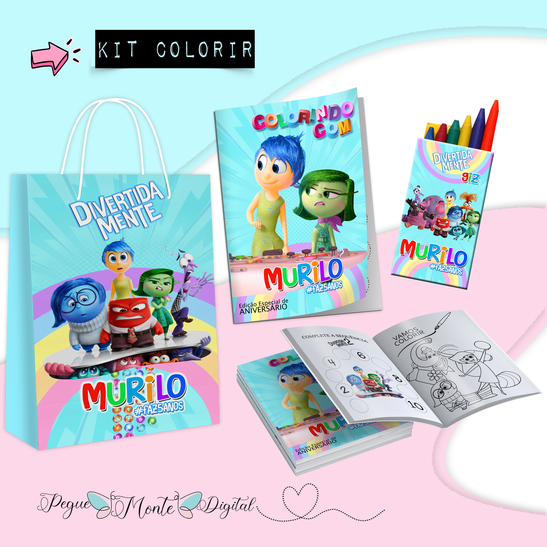 Kit Colorir Divertidamente Menino