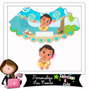 Abajur Personalizado Moana Baby