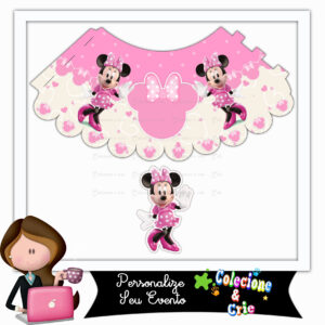 Abajur Personalizado Minnie Rosa