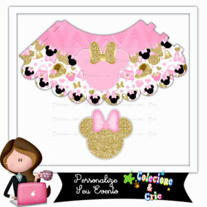 Abajur Personalizado Minnie Rosa